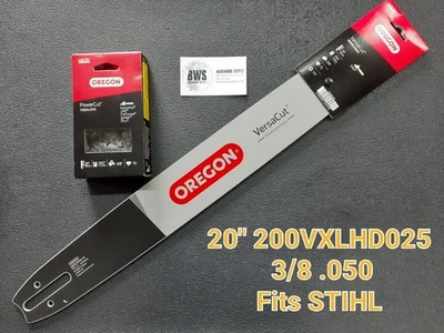 20" Oregon For STIHL 038 039 041 042 044Chainsaw Bar Chain 200VXLHD025 3/8 050