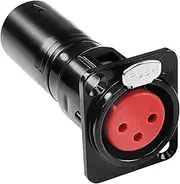 MEIRIYFA XLR 3 Pin Female to Male Pass Through Panel Mount Jack, Mic XLR 3PIN D Series Type Adapter Feed/Pass Thru Converter Compatible with Microphone, Mixer