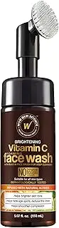 WOW Skin Science Brightening Vitamin C Foaming Face Wash, Built in Brush for Deep Cleansing, All Skin Type, Glowing Bright Skin Cleanser, Paraben & Sulphates Free Face Wash for Women & Men - (5.07 fl 0z, 150 mL)