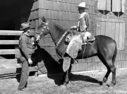 A Cowboy on Horseback by Ansel Adams - 1935 - Historic Photo Print