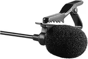 Abaodam 12Pcs Iron Clip Microphone Lapel Tie Clip Mini Lavalier Mic Clip for Conferencing Voice Recording Black Finish