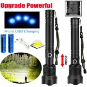 High Power LED Super Bright Zoom Flashlight Rechargeable Flashlight Light