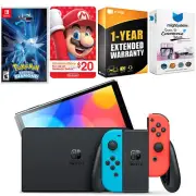 Nintendo Switch Red/Blue OLED + Pokemon Brilliant Diamond + $20 eShop Gift Card