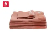 6pc Onkaparinga Mossman 100% Cotton Bath Face Hand Towel Bathroom Set Rose Dawn
