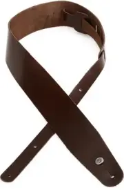 D'Addario 2.5" Classic Leather Guitar Strap - Brown (5-pack) Bundle