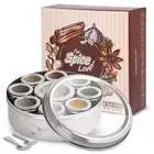 KSJONE Large Spice Container Masala Dabba With 9 Compartments Masala Box Spic...