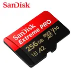 SANDISK 256G EXTREME PRO 200MB A2 V30 MICROSDXC U3 UHS-I 記憶卡