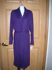N-NATORI - GORGEOUS DEEP PURPLE ROBE - SOLID COLOR - XL - NWT!!