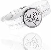 BIAIHQIE Essential Oil Diffuser Bracelet 316L Stainless Steel Bangle Openable Perfume Locket Bracelet Women Man 12pcs Oil Pads As Gift