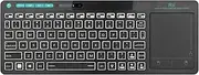(Dual Mode) Rii RT518S Wireless and Bluetooth 2-LED Color Backlit Multimedia Keyboard with Multi-Touch Big Size Trackpad,Rechargable Keyboard for Android TV Box,PC,Tablets,Smart TV, HTPC, IPTV,Windows