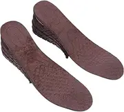 GOOHOCHY 1 Pair Inner Height Increasing Insole Energy Gel Running Liner Heightening Boot Insoles Breathable Sports Insoles Heel Lift Invisible Increasing Inserts Coffee Imitation Leather