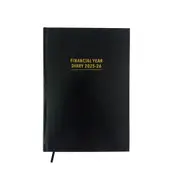 2025-2026 Financial Year Diary OzCorp A5 Day to Page Black FD62