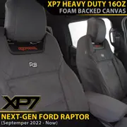 Ford Next-Gen Raptor XP7 Heavy Duty Canvas 2x Front Seat Covers (Made to Order)