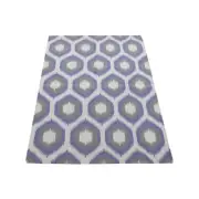 4'x6' Silver Gray Hand Woven Kilim Geometric Design Soft Wool Rug G80557