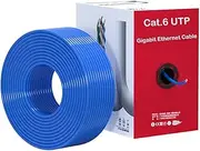 Ethernet Cable 300m Cat6 CMP UTP 23AWG Solid Pure Copper, PoE++, 600MHz, Bulk Reelex No Tangle Pull Box for Switch Boxes, PoE Devices, Routers