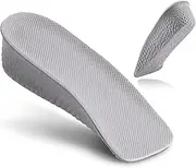 [Arzoe] Height Increase Insoles, Shock Absorption Heel Cushion Pads, Heel Lift Pad, Height Lift Shoes Inserts Arch Support Orthotic Insoles for Men 1 Pair M(2.5cm Height)
