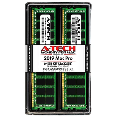 64GB 2x 32GB PC4-2933Y RDIMM DDR4 23400R Memory RAM for APPLE MAC PRO 2019 A1991