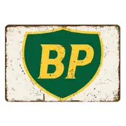 Bp Motor Oil Gas Petro Rustic Metal Sign Vintage Tin Shed Garage Bar