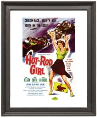 Hot rod girl - Picture Frame 8x10 inches - Poster - Print - Poster - Print