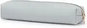PU Color Pencil Case Multifuncional and Simple with Zipper for School, Gray, Simple