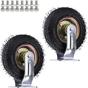 Caster wheels heavy duty castors Heavy Duty Threaded Stem Casters, Wheelbarrow Tires, Double Ball Bearing, Moving Silent, 100kg Load Capacity, Caster, For Furniture Table Trolley Workbench Garage(Fixe