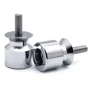 HongK 10mm Chrome Swingarm Spool For Kawasaki Ninja 250R 08-11/650R 06-11/ZX-10R