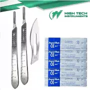 2 Scalpel Knife Handle #4 + 20 Sterile Surgical Blade #23