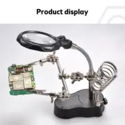 Helping Hands Tool Jewelry Repair Soldering Iron Clamp Holder Magnifying Glass