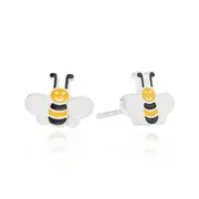 Sterling Silver Enamel Bee Children's Earrings