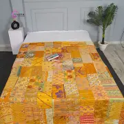 Handmade Vintage Patchwork Quilt, Bedspread, Blanket | Quilts | Blankets | India