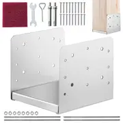 203.2x203.2mm Post Base, 1Pcs Stainless Steel Adjustable Post Anchor Bracket(Internal 198 x 185), Adjustable Post Base for Pavilion Deck Porch Handrail Railing Support Decorative Anchor