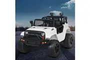 Rigo Kids Electric Ride On Car Jeep Toy Cars Remote 12V White
