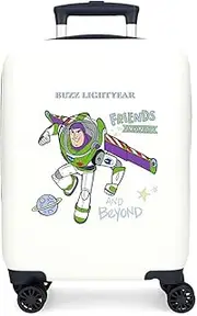 Joumma Disney Friends to Infinity and Beyond Cabin Suitcase White 33 x 50 x 20 cm Rigid ABS Side Combination Lock 28.4L 2 kg 4 Double Wheels Luggage Hand Luggage, White, Cabin Suitcase, White, Cabin