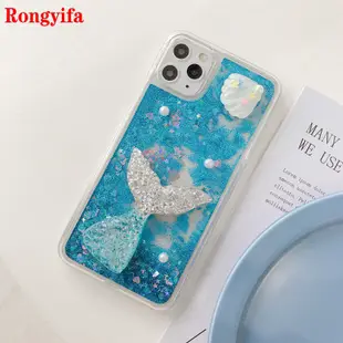 XIAOMI REDMI 小米紅米 Note 7 6 Pro 7A 6 6A 手機殼美人魚流沙液體珍珠殼閃粉 Bling