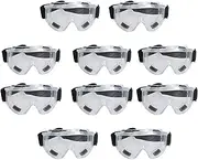 Premium Safety Goggles Glasses Eye Protection Sealed Design Flexible Frame 10pk