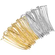 200Pcs Flat Head Pins 35mm Brass 20 Gauge Silver and Gold