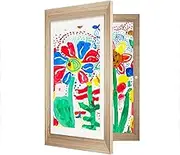 Artwork Display Storage Frame - Magnetic Artwork Fipping Frame | Reusable Gem Painting Holder with Gallery Style Edges, Photo Hanger for Home, School, Studio