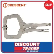 Crescent 11" 280mm Locking Plier C-Clamp with Swivel Pad Tips - C11CCSV