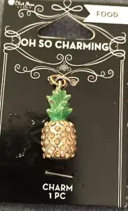 Oh So Charming Pineapple Fruit Food Pendant Charm Blue Moon Beads Whimsy