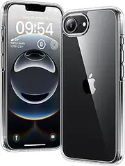 TAURI for iPhone 16e Case 6.1", Military-Grade Protection, [Anti-Yellowing] Shockproof Transparent Back Bumper Phone Cover - Clear