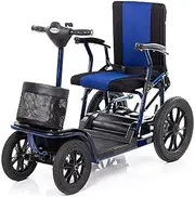 4 Wheel Mobility Scooter - Heavy Duty Electric Powered Wheelchair Device - Foldable Wheelchair 40cm Wide Seat Seniors Power Chair Travel Portable