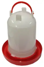 Pet Worx Red & White Bird Drinker 3Lt