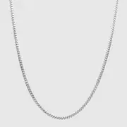 925 Sterling Silver Cuban Link Chain Necklace 3mm Mens Rhodium Plated Miami Curb
