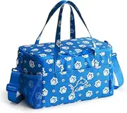 Vera Bradley Recycled Lighten Up NFL Cooler, Detroit Lions on Medium Blue/Gray Bandana