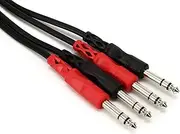 Hosa Stereo Interconnect Dual 1/4-In TRS to Same Cable, 1 Meter