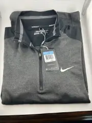 Nike Golf Tour Performance Dri-Fit Mens Sz Med Pullover 1/4 Quarter Zip NWT GRAY