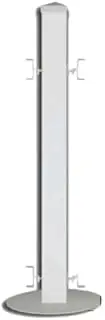 White PVC Picket Fence 1350mm high Temporary 990mm Wide Portable Fencing Events, Post & Base 1340h