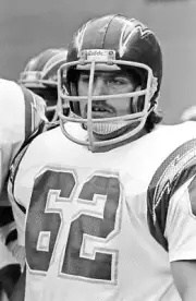 Offensive Lineman Don Macek Of The San Diego Chargers Nfl 1976 OLD PHOTO