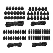 20pcs Cord Locks End Spring Loaded with 2.5mm Elastic Cord for Drawstring
