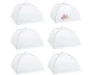 6 Pack Dome Screen Mesh Food and Vegetable Cover, 32cm Reusable Pop-Up Mesh Food Cover